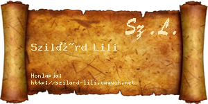 Szilárd Lili névjegykártya